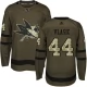 Miesten San Jose Sharks Marc-Edouard Vlasic 44 Pelipaita Camo Green Authentic