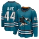 Miesten San Jose Sharks Marc-Edouard Vlasic 44 Pelipaita Teal Breakaway Koti