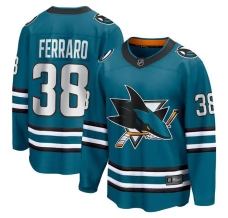 Miesten San Jose Sharks Mario Ferraro 38 Pelipaita Teal Breakaway Koti