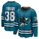 Miesten San Jose Sharks Mario Ferraro 38 Pelipaita Teal Breakaway Koti