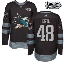 Miesten San Jose Sharks Tomas Hertl 48 Pelipaita 1917-2017 100th Anniversary Patch Musta Authentic