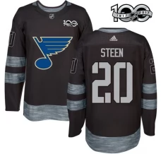 Miesten St. Louis Blues Alexander Steen 20 Pelipaita 1917-2017 100th Anniversary Patch Musta Authentic