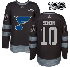 Miesten St. Louis Blues Brayden Schenn 10 Pelipaita 1917-2017 100th Anniversary Patch Musta Authentic