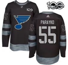 Miesten St. Louis Blues Colton Parayko 55 Pelipaita 1917-2017 100th Anniversary Patch Musta Authentic