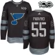 Miesten St. Louis Blues Colton Parayko 55 Pelipaita 1917-2017 100th Anniversary Patch Musta Authentic