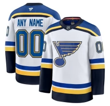 Miesten St. Louis Blues Custom Pelipaita Valkoinen Premium Vieras