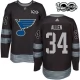 Miesten St. Louis Blues Jake Allen 34 Pelipaita 1917-2017 100th Anniversary Patch Musta Authentic
