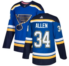 Miesten St. Louis Blues Jake Allen 34 Pelipaita Sininen Authentic