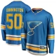 Miesten St. Louis Blues Jordan Binnington 50 Pelipaita Sininen Premier Breakaway Vaihtoehtoinen