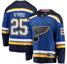 Miesten St. Louis Blues Jordan Kyrou 25 Pelipaita Sininen Breakaway Koti
