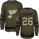 Miesten St. Louis Blues Paul Stastny 26 Pelipaita Camo Green Authentic