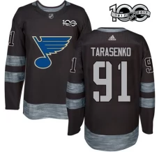 Miesten St. Louis Blues Vladimir Tarasenko 91 Pelipaita 1917-2017 100th Anniversary Patch Musta Authentic