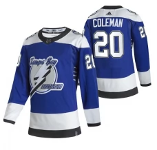 Miesten Tampa Bay Lightning Blake Coleman 20 Pelipaita 2020-21 Reverse Retro Sininen Authentic