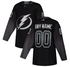 Miesten Tampa Bay Lightning Custom Pelipaita 2018-19 Musta Authentic