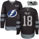 Miesten Tampa Bay Lightning Ondrej Palat 18 Pelipaita 1917-2017 100th Anniversary Patch Musta Authentic