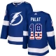 Miesten Tampa Bay Lightning Ondrej Palat 18 Pelipaita USA Flag Fashion Sininen Authentic