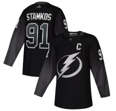 Miesten Tampa Bay Lightning Steven Stamkos 91 Pelipaita 2018-19 Musta Authentic