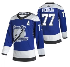 Miesten Tampa Bay Lightning Victor Hedman 77 Pelipaita 2020-21 Reverse Retro Sininen Authentic