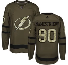 Miesten Tampa Bay Lightning Vladislav Namestnikov 90 Pelipaita Camo Green Authentic