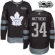 Miesten Toronto Maple Leafs Auston Matthews 34 Pelipaita 1917-2017 100th Anniversary Patch Musta Authentic
