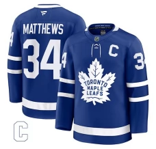 Miesten Toronto Maple Leafs Auston Matthews 34 Pelipaita Captain Patch Sininen Premium Koti