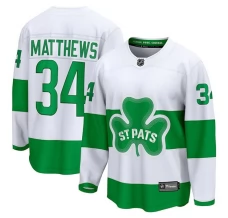 Miesten Toronto Maple Leafs Auston Matthews 34 Pelipaita St. Patrick's Day Valkoinen Premier Breakaway Vaihtoehtoinen