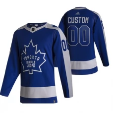 Miesten Toronto Maple Leafs Custom Pelipaita 2020-21 Reverse Retro Sininen Authentic