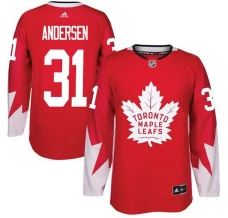 Miesten Toronto Maple Leafs Frederik Andersen 31 Pelipaita Punainen Authentic Vaihtoehtoinen