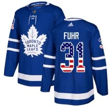 Miesten Toronto Maple Leafs Frederik Andersen 31 Pelipaita USA Flag Fashion Sininen Authentic