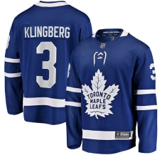 Miesten Toronto Maple Leafs John Klingberg 3 Pelipaita Sininen Breakaway Koti