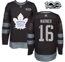 Miesten Toronto Maple Leafs Mitchell Marner 16 Pelipaita 1917-2017 100th Anniversary Patch Musta Authentic