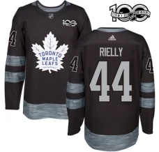 Miesten Toronto Maple Leafs Morgan Rielly 44 Pelipaita 1917-2017 100th Anniversary Patch Musta Authentic