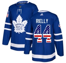 Miesten Toronto Maple Leafs Morgan Rielly 44 Pelipaita USA Flag Fashion Sininen Authentic
