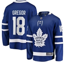 Miesten Toronto Maple Leafs Noah Gregor 18 Pelipaita Sininen Breakaway Koti