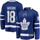 Miesten Toronto Maple Leafs Noah Gregor 18 Pelipaita Sininen Breakaway Koti