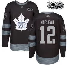 Miesten Toronto Maple Leafs Patrick Marleau 12 Pelipaita 1917-2017 100th Anniversary Patch Musta Authentic