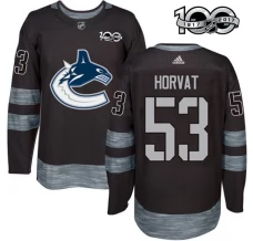 Miesten Vancouver Canucks Bo Horvat 53 Pelipaita 1917-2017 100th Anniversary Patch Musta Authentic