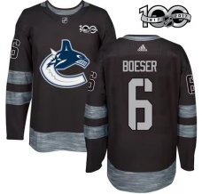 Miesten Vancouver Canucks Brock Boeser 6 Pelipaita 1917-2017 100th Anniversary Patch Musta Authentic