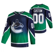 Miesten Vancouver Canucks Custom Pelipaita 2020-21 Reverse Retro Vihreä Authentic