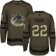 Miesten Vancouver Canucks Daniel Sedin 22 Pelipaita Camo Green Authentic