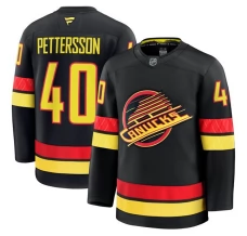 Miesten Vancouver Canucks Elias Pettersson 40 Pelipaita 2022-23 Musta Premium Vaihtoehtoinen