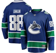 Miesten Vancouver Canucks Nils Aman 88 Pelipaita Sininen Premier Breakaway Koti