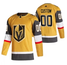 Miesten Vegas Golden Knights Custom Pelipaita 2020-21 Kulta Authentic