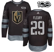 Miesten Vegas Golden Knights Marc-Andre Fleury 29 Pelipaita 1917-2017 100th Anniversary Patch Musta Authentic