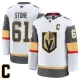 Miesten Vegas Golden Knights Mark Stone 61 Pelipaita Captain Patch Valkoinen Premium Vieras
