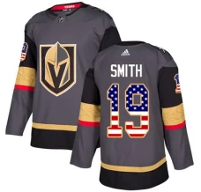 Miesten Vegas Golden Knights Reilly Smith 19 Pelipaita USA Flag Fashion Harmaa Authentic