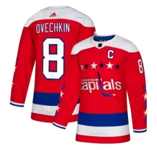 Miesten Washington Capitals Alexander Ovechkin 8 Pelipaita 2018-19 Captain Patch Punainen Authentic