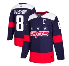 Miesten Washington Capitals Alexander Ovechkin 8 Pelipaita 2018 Stadium Series Navy Authentic