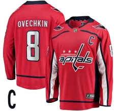 Miesten Washington Capitals Alexander Ovechkin 8 Pelipaita Captain Patch Punainen Breakaway Koti