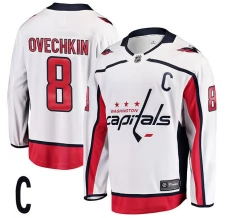 Miesten Washington Capitals Alexander Ovechkin 8 Pelipaita Captain Patch Valkoinen Breakaway Vieras